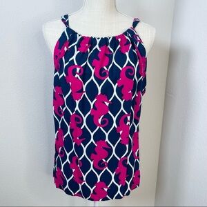 Escapada Sea Horse Tropical Tank Top Sz XS